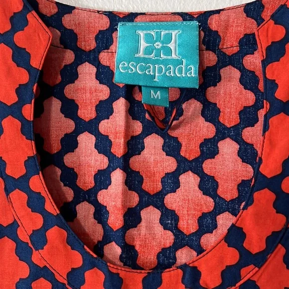 Escapada Orange & Navy 3/4 Bell Sleeve Dress - Picture 3 of 5